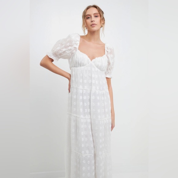 Sweetheart Tiered Short Sleeve Floral Maxi Dress - Picture 2 of 4